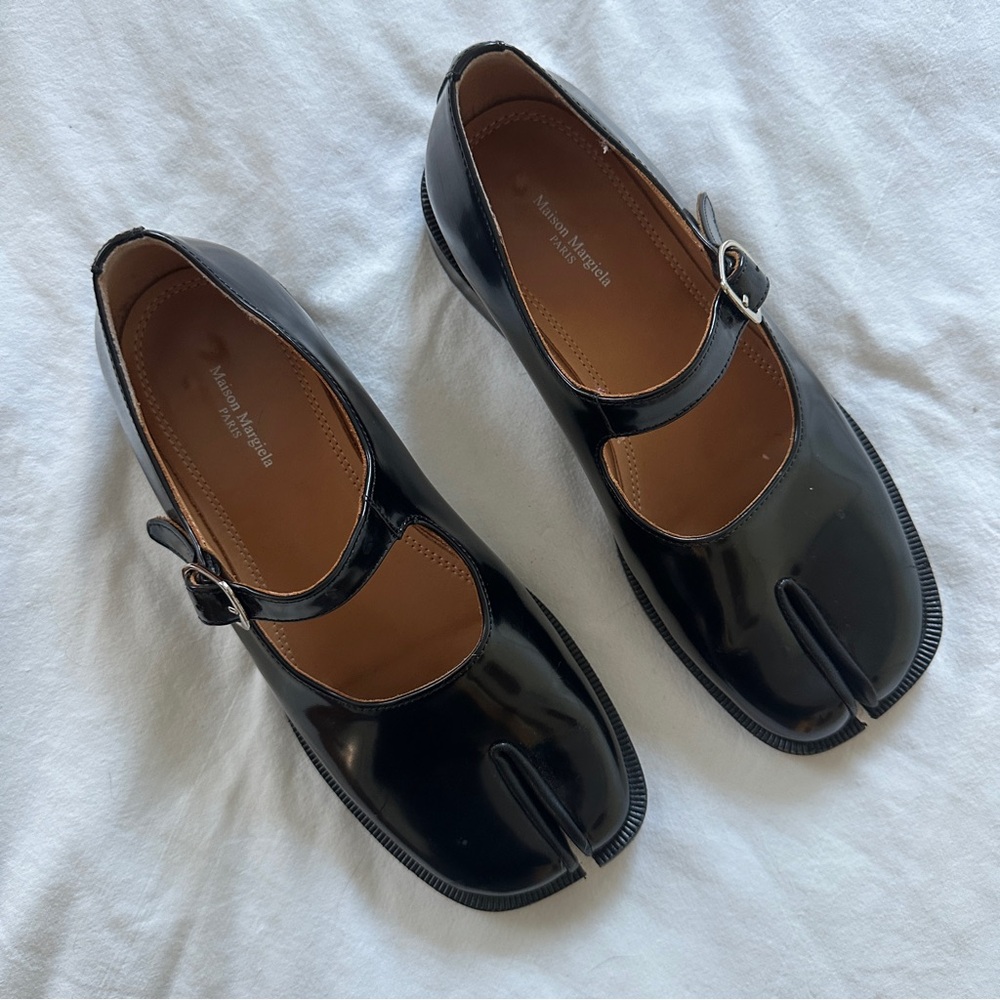 Maison Margiela Black Tabi Mary Jane Shoes